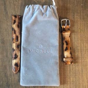 Michele leopard watch band